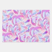 ユーロビートhoorave – ピンクとブルー: ラッピングペーパーシート (正面)