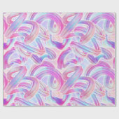 ユーロビートhoorave – ピンクとブルー： ラッピングペーパー (フラット)