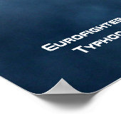 ユーロファイター台風と暗くドラマチックな空 ポスター (角)