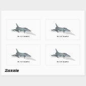 ユーロファイター台風3号 長方形シール (シート)