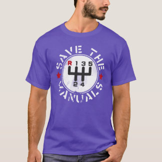 ユーロヴィンテージ面白いマニュアルトランスミッション車 Tシャツ