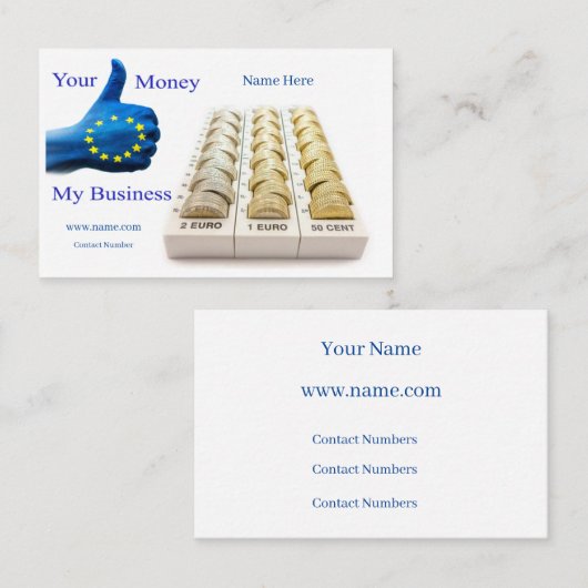 ユーロ名刺 名刺 (正面/裏面)
