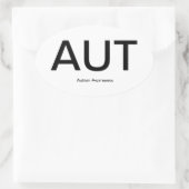 ユーロ国認識度シール 楕円形シール (バッグ)