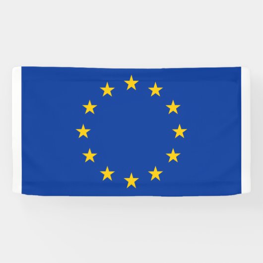ユーロ圏の欧州国旗のカスタムバナー記号 横断幕 (横)