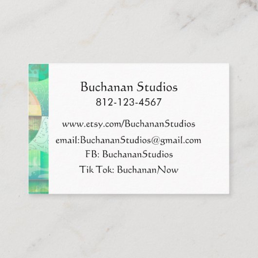 ユーロ大規模なパーソナライズされた文字フェミニン記憶 名刺 (裏面)