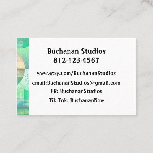 ユーロ大規模なパーソナライズ文字女性の注目を集める 名刺 (裏面)