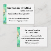 ユーロ大規模なパーソナライズ文字女性の注目を集める 名刺 (正面/裏面)