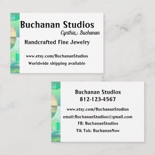 ユーロ大規模なパーソナライズ文字女性の注目を集める 名刺 (正面/裏面)