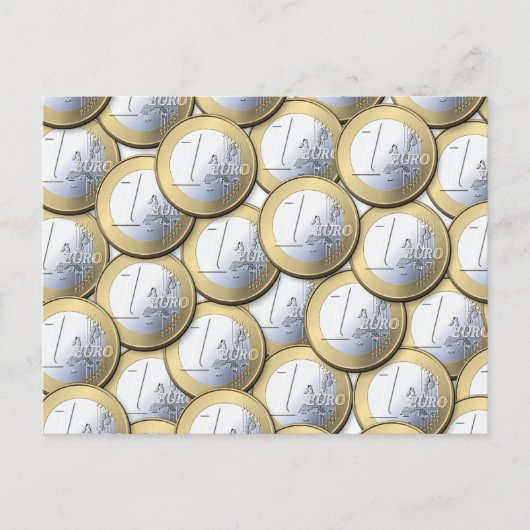 ユーロ硬貨はがき ポストカード (正面)