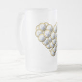 ユーロ硬貨 – ハートパターン – マグカップ、選択スタイル フロストグラスビールジョッキ (正面左)