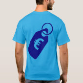 ユーロ記号付き青い価格タグ Tシャツ (裏面)