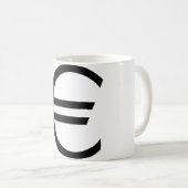 ユーロ記号 コーヒーマグカップ (正面右)