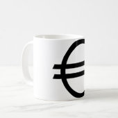ユーロ記号 コーヒーマグカップ (正面左)