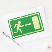 ユーロ非常事態出火口（右） 長方形シール (封筒)