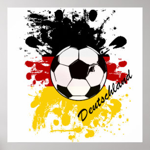 ユーロ2012 – ヨーロッパカップドイツ国旗のサッカー ポスター