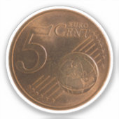 ユーロ5セント貨幣コイン シール (正面)