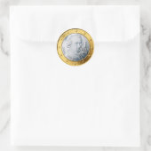 ユーロ・モーツァルトクラシックコイン円札 ラウンドシール (バッグ)