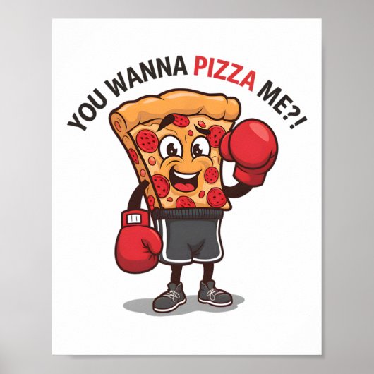 ユーワンピザオブマイジムおもしろいトレーニングボクシングPiz ポスター (正面)