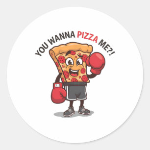 ユーワンピザオブマイジムおもしろいトレーニングボクシングPiz ラウンドシール