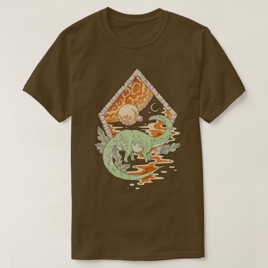 ユーンアーキウェイアパトサウルス恐竜SF Tシャツ (デザイン正面)