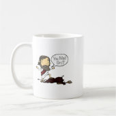 ユー不機嫌ブロおもしろいイエスことわざ引用文forクリスチャン コーヒーマグカップ (左)