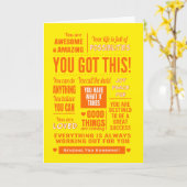 ユー得ザサンシャイン勇気付けられる カード (黄色い花)