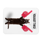 ユー得ザ勇気付けられる猫応援ホリデイC マグネット (横)