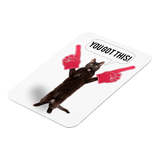 ユー得ザ勇気付けられる猫応援ホリデイC マグネット (左側)