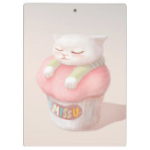 ユー恋しく思カップケーキイラストレーション クリップボード (裏面)