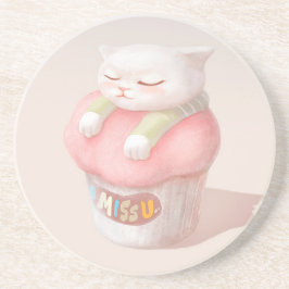 ユー恋しく思カップケーキイラストレーション コースター