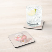 ユー恋しく思カップケーキイラストレーション コースター (右側)