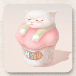 ユー恋しく思カップケーキイラストレーション コースター