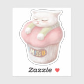 ユー恋しく思カップケーキイラストレーション シール (シート)