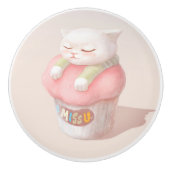 ユー恋しく思カップケーキイラストレーション セラミックノブ (正面)