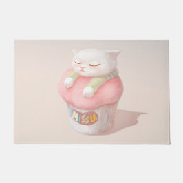 ユー恋しく思カップケーキイラストレーション ドアマット
