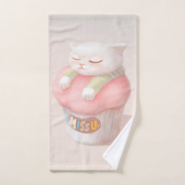 ユー恋しく思カップケーキイラストレーション バスタオルセット