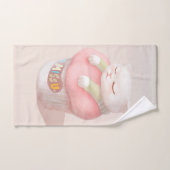 ユー恋しく思カップケーキイラストレーション バスタオルセット (ハンドタオル)