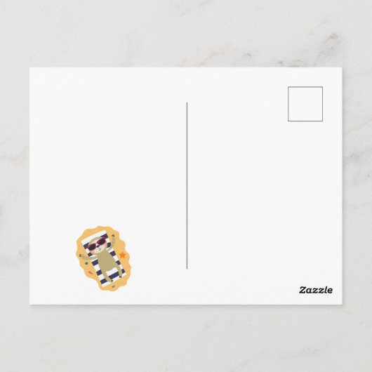 ユー恋しく思ススロスバケーションビーチプール ポストカード (裏面)