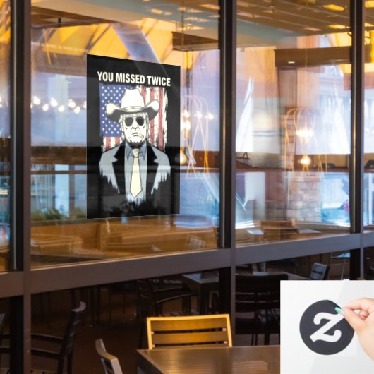 ユー恋しく思ス西トランプカウボーイ2024 ウィンドウサイン (レストラン窓)