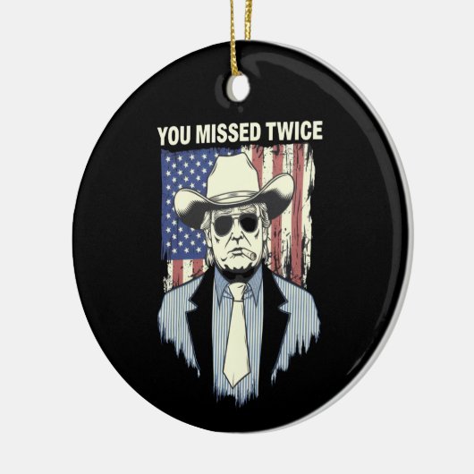 ユー恋しく思ス西トランプカウボーイ2024 セラミックオーナメント (左)