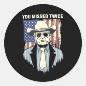 ユー恋しく思ス西トランプカウボーイ2024 ラウンドシール (正面)