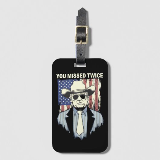 ユー恋しく思ス西トランプカウボーイ2024 ラゲッジタグ (正面縦)