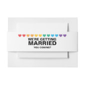 ユー来ズレインボーゲイ結婚ズ 招待状ベリーバンド (正面例)