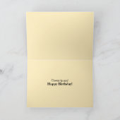 ユー祝ブラックフローラトレンディー誕生日 カード (内部)