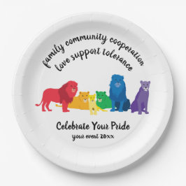 ユー祝プライドレインボーライオンプライド ペーパープレート