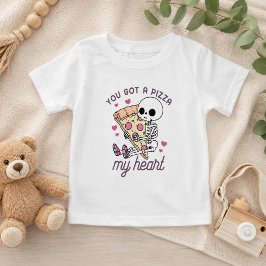 ユー・ガット・ア・ピザ・マイ・ハート 面白い食べ物のダジャレ ベビーTシャツ
