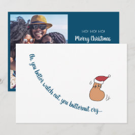 「ユー・バターナットの叫び」フラットフォトクリスマスカード シーズンカード