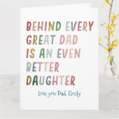 ユ父と娘の面白いグリーティングカード カード (黄色い花)