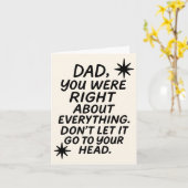 ユ父の日のユーモアあふれる名言 カード (黄色い花)