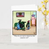 ユ父の日のユーモアグリーティングカード カード (黄色い花)